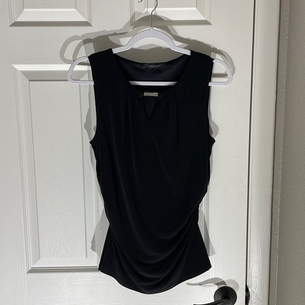 Marc New York ruched sleeveless blouse